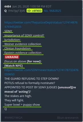 Q Post Report: 4484-06-20-2020 Hillary Clinton Trafficking