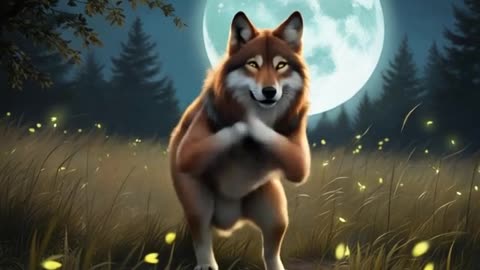 "Moonlit Mischief: Meet the Dancing Fox!"