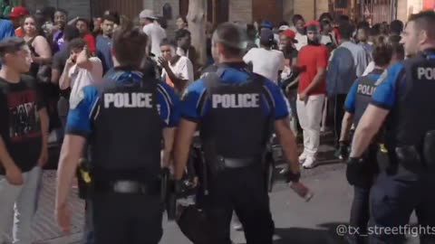 Held His Own: Man Wins 5v1 Fight on 6th Street Austin – Crowd Erupts in Ovation!