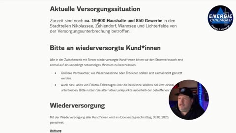 Eilmeldung! Strom ab 11 00 Uhr + Warnung EAUTO NICHT laden