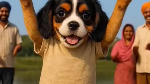 Puppy saving Fishes 🥹 | Emotional puppy Ai story