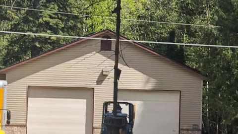 Turning a Log Into a Giant Flag Pole