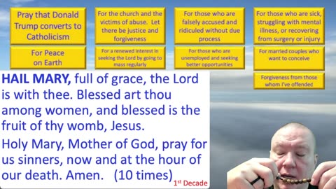 Mary's Daily Live Holy Rosary Prayer at 8:00 p.m. EDT 08/18/2025