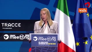 Giorgia Meloni:Israele fermi attacchi e espansione dei coloni in Cisgiordania.Così la Presidente del Consiglio di MERDALIA Giorgia Meloni intervenendo al Meeting di Rimini 2025 il 27 agosto 2025
