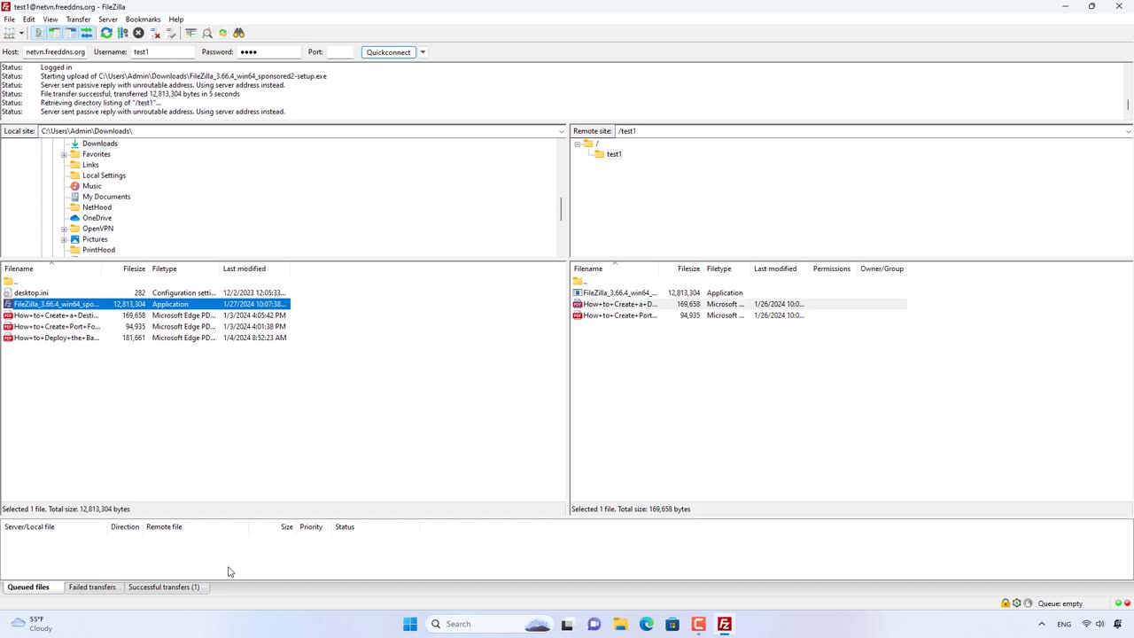 How to install and configure FileZilla Server on Windows 11 10