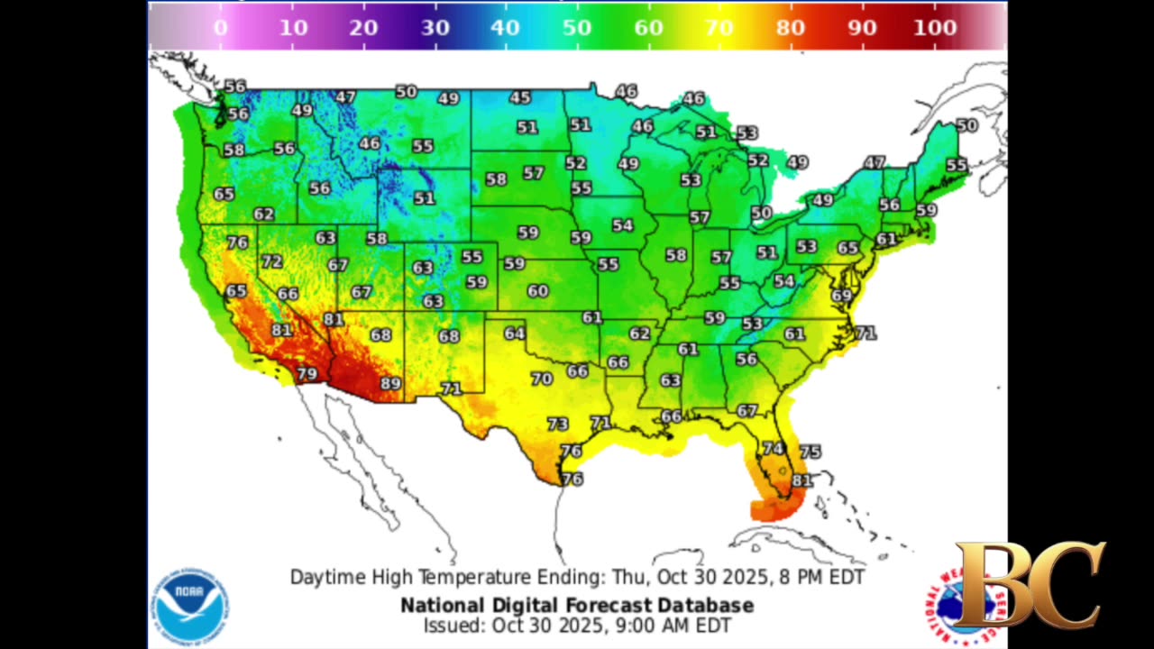 National Weather Forecast (October 30, 2025)
