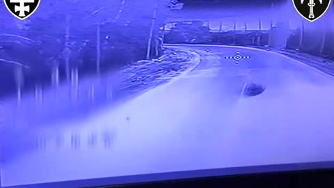 Van Loaded with Ammunition Smashes Head-On into Ukrainian Drone