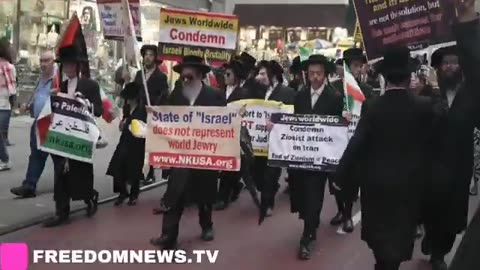 Breaking: Protesters take over New York City, demanding "stay away from Iran."