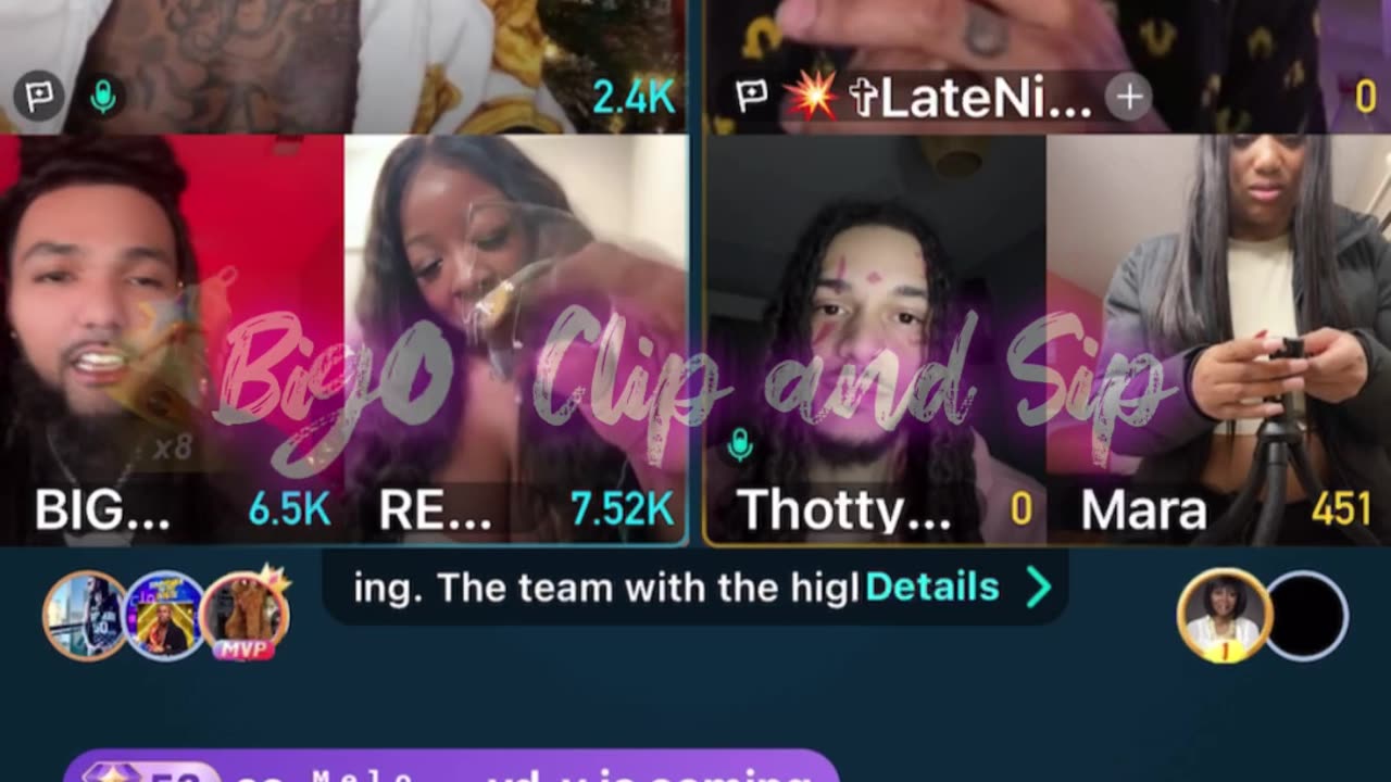 Team PK Supa Papi LateNight Thotty Precious Mara Smiley Tloski 12/5/25 #bigoclipandsip