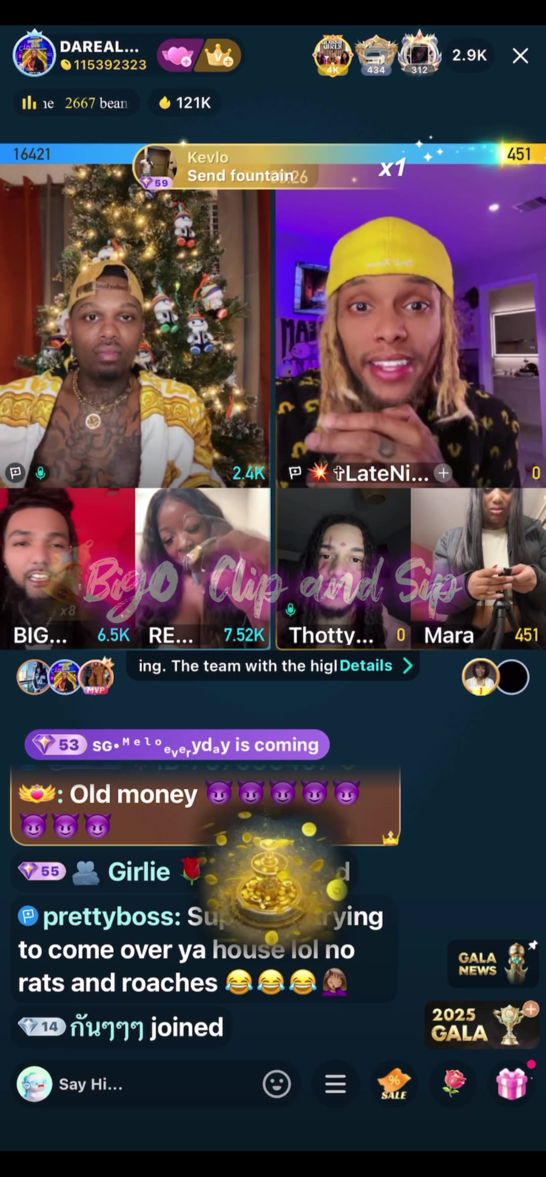 Team PK Supa Papi LateNight Thotty Precious Mara Smiley Tloski 12/5/25 #bigoclipandsip