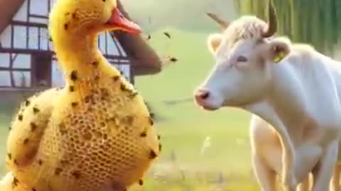 Duck and bee بطخ اور شہد کی مکھی