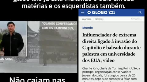Tudo isso é para gerar o ódio, eles têm os professores deles a "China" precisam gerar o ódio para embasar suas narrativas para o mundo.