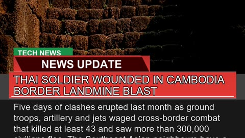 Thai Soldier Wounded in Cambodia Border Landmine B