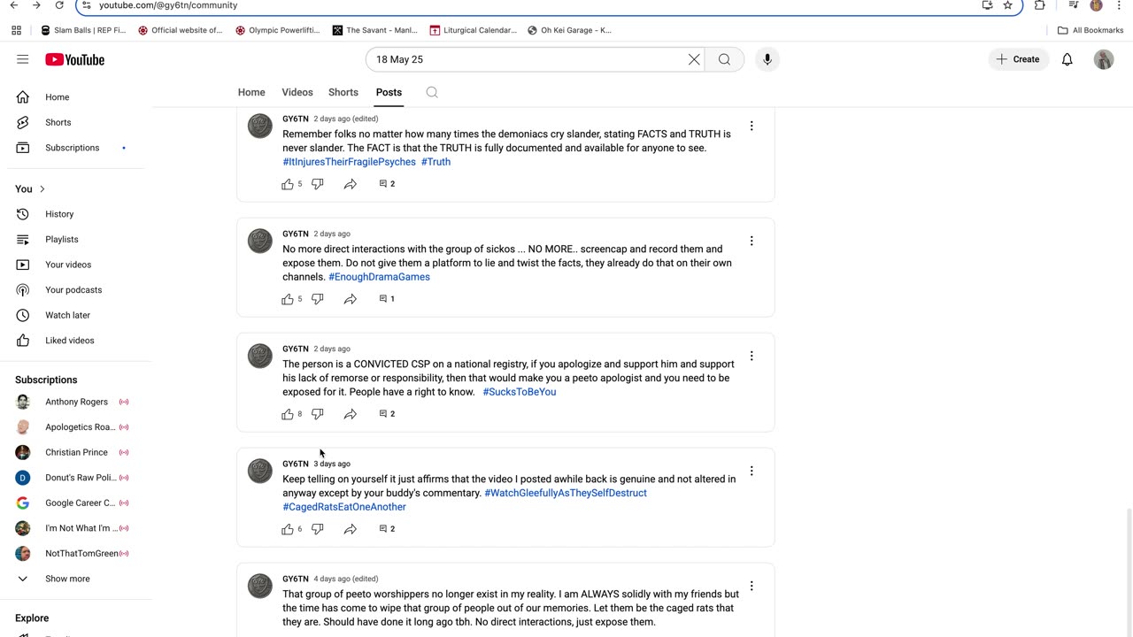 18 May 25 Brian Davis Jr\GY6TN Archive\Confirms group implosion