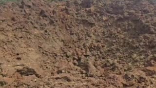 Massive Crater Left Next to Israeli Airport Left by Houthi Missile Strike