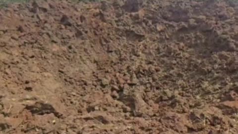 Massive Crater Left Next to Israeli Airport Left by Houthi Missile Strike