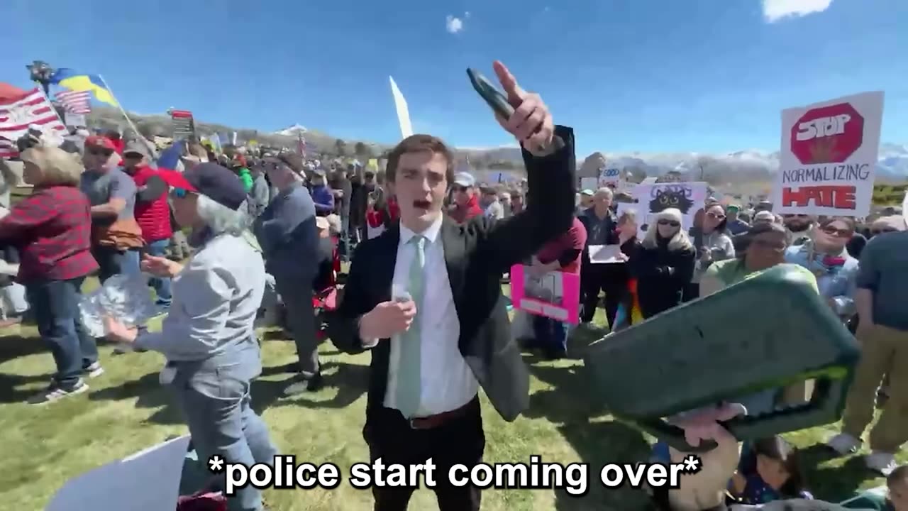 Anti-Trump and Elon Protesters ATTACK the press!