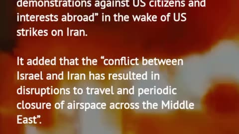 US now warning it's citizens overseas