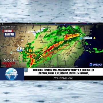🌧️ Widespread Flash Flood Threat: ArkLaTex & MS/Ohio Valleys 4/2-4/4 #shorts #weatherupdate