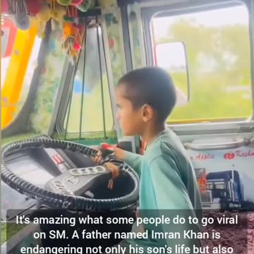 viral: father endangering son's life also the lives of many motorists
