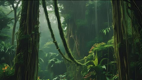 Rain and Thunder in the Forest 🌧️ | Relaxing Music for Sleep and Deep Relaxation