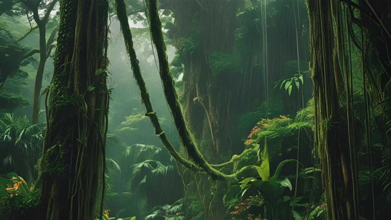 Rain and Thunder in the Forest 🌧️ | Relaxing Music for Sleep and Deep Relaxation