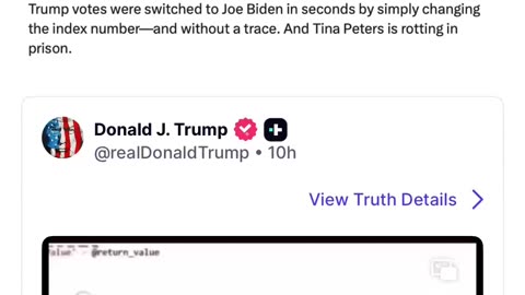 Trump Reveals How It Was Rigged