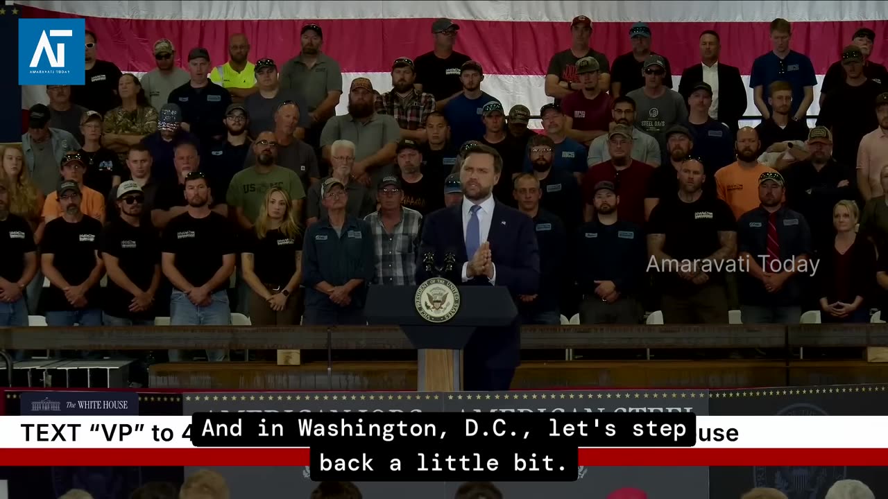 JD Vance Pushes "One Big Beautiful Bill" at Wisconsin Steel Event | US Politics | Amaravati Today