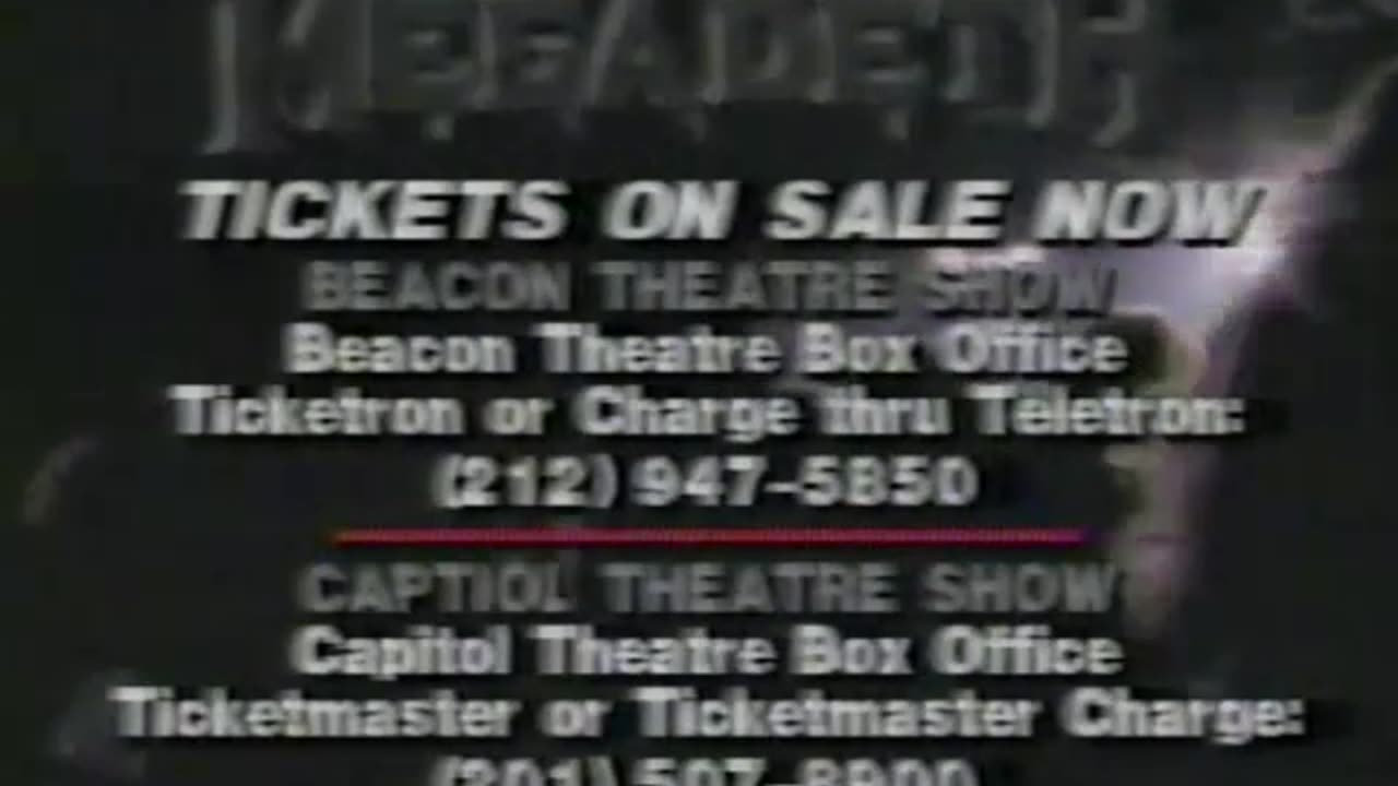 Megadeth Concert TV Commercial for NYC's Beacon Theatre & Capitol Theatre April 22nd and 23rd 1988