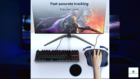 TECKNET 2 Pack Mouse Pad with Wrist Support, Ergonomic Gaming Mouse Pad Pain Relief, Porta