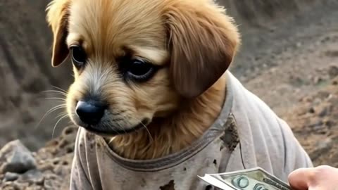 From Poverty to Hope: The Story of a Brave Little Puppy #cute #slowmotion #animals #funnyanimal