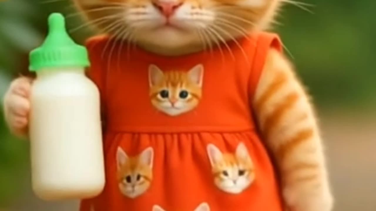 Dancing Kitty with Milk Bottle | Cutest Cat Ever! 🐾🍼