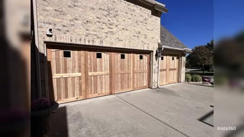 Luxury Wood Garage Door Installation