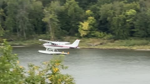 Seaplane Taking Off from the Mississippi River