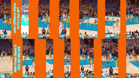 Collage 01: NBA Finals Game 5 Jalen Williams 40pts 14 FG