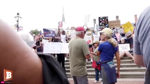"No Kings" Protester Carry "86 47" Sign Dismisses Assassination Attempts Against Trump
