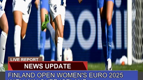 Finland Open Womens Euro with Win Over Icela