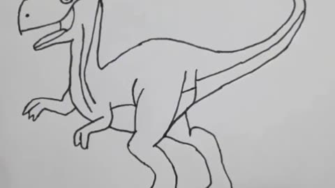 Draw a Cute Dinosaur 🦖 in Under 1 Minute! #Shorts #drawing #art