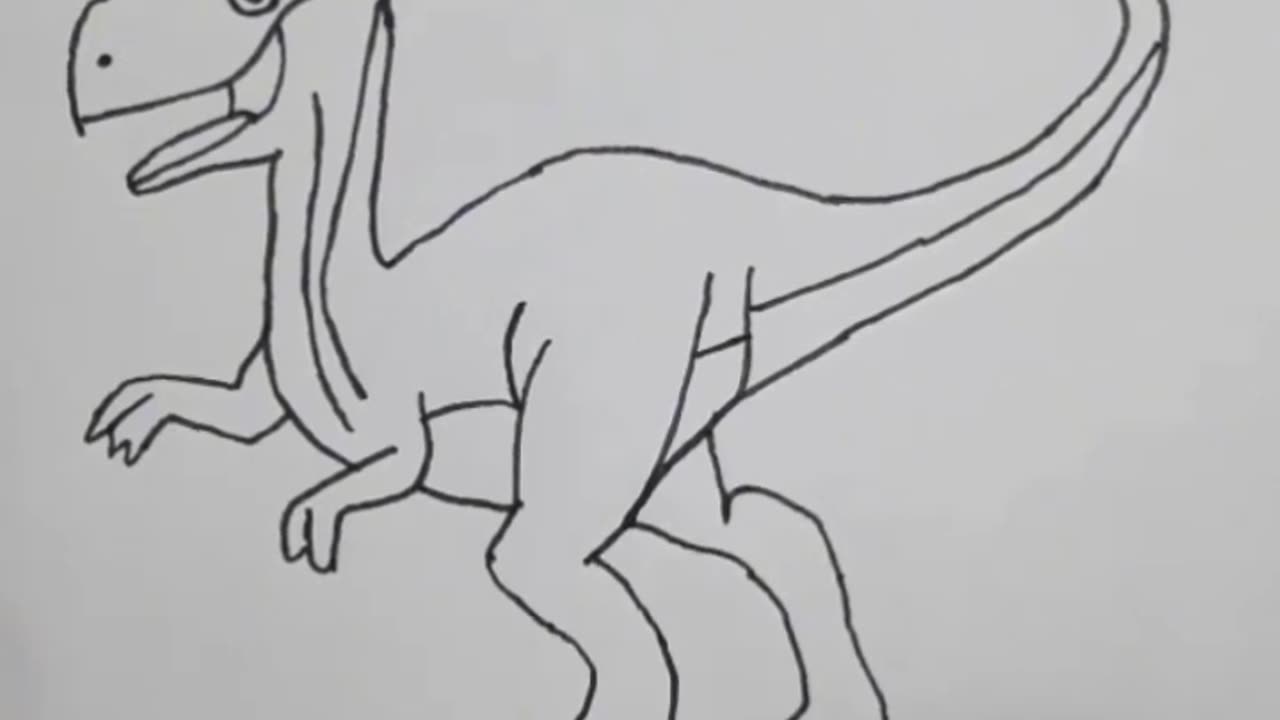Draw a Cute Dinosaur 🦖 in Under 1 Minute! #Shorts #drawing #art