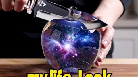 Cutting Open Galaxy Fruit 🌌🔪 Too Beautiful to Be Real! #GalaxyFruit