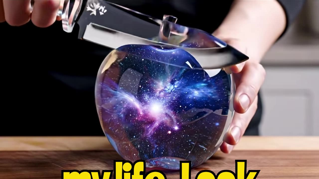 Cutting Open Galaxy Fruit 🌌🔪 Too Beautiful to Be Real! #GalaxyFruit