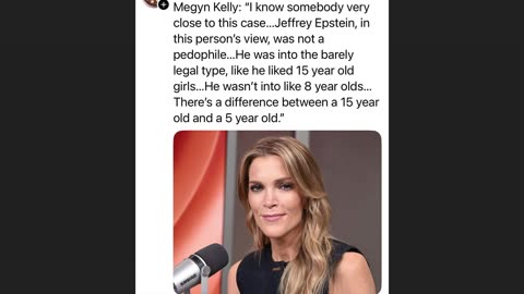MEGYN KELLY CONDONE'S PEDOPHILIA & KNOWS A PEDOPHILE WHO SAYS EPSTEIN WAS NOT A PEDOPHILE - King Street News