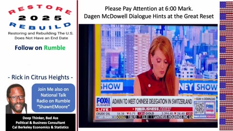 Dagen McDowell, Unknowingly, at 6 Min Mark Introduces Great Reset Protocol