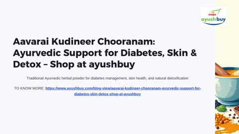 Aavarai Kudineer Chooranam: Ayurvedic Support for Diabetes, Skin & Detox – Shop at ayushbuy