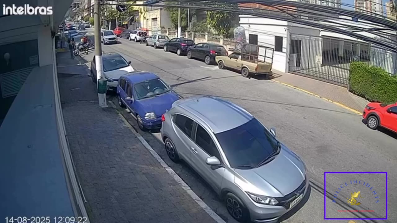 São Paulo, Brazil, a pickup truck driver lost control, causing the vehicle to go airborne