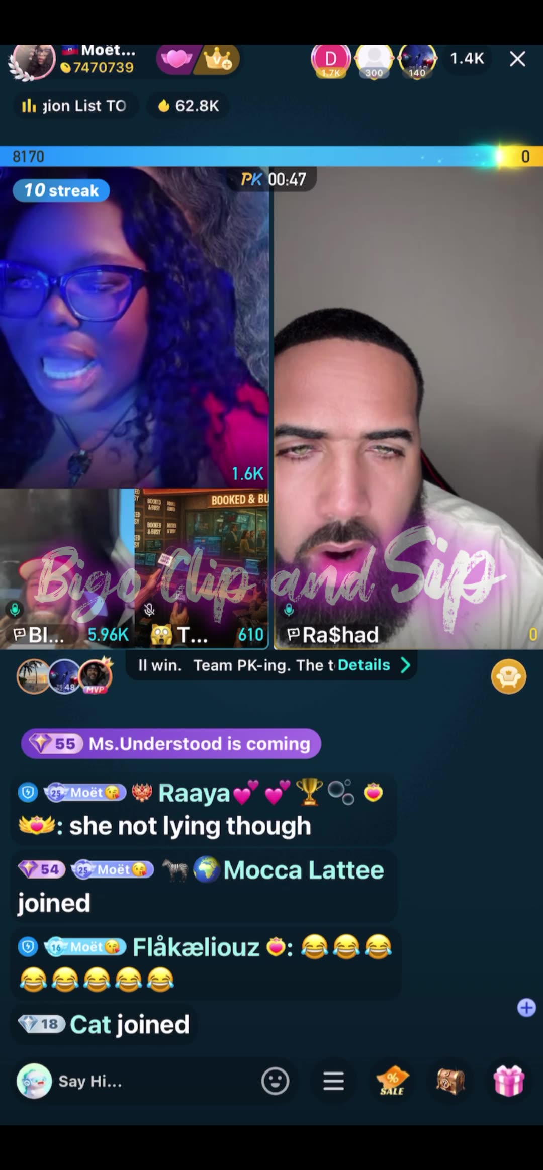 Moet tells Papi he better help her beat Flocko like she helped him 8/14/25 #bigoclipandsip