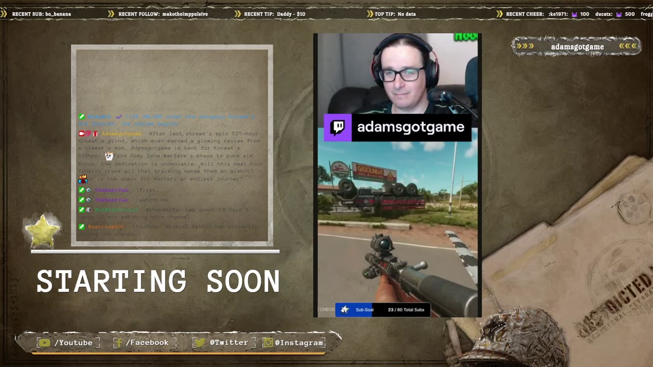 Quick stream today- KovaaKs 528hrs