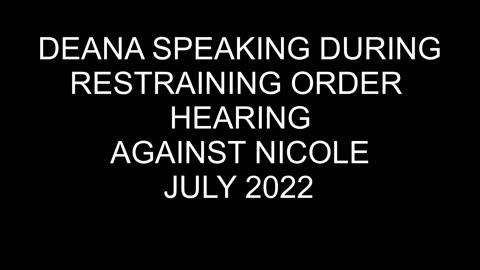 Deana committing perjury at her bogus RO hearing
