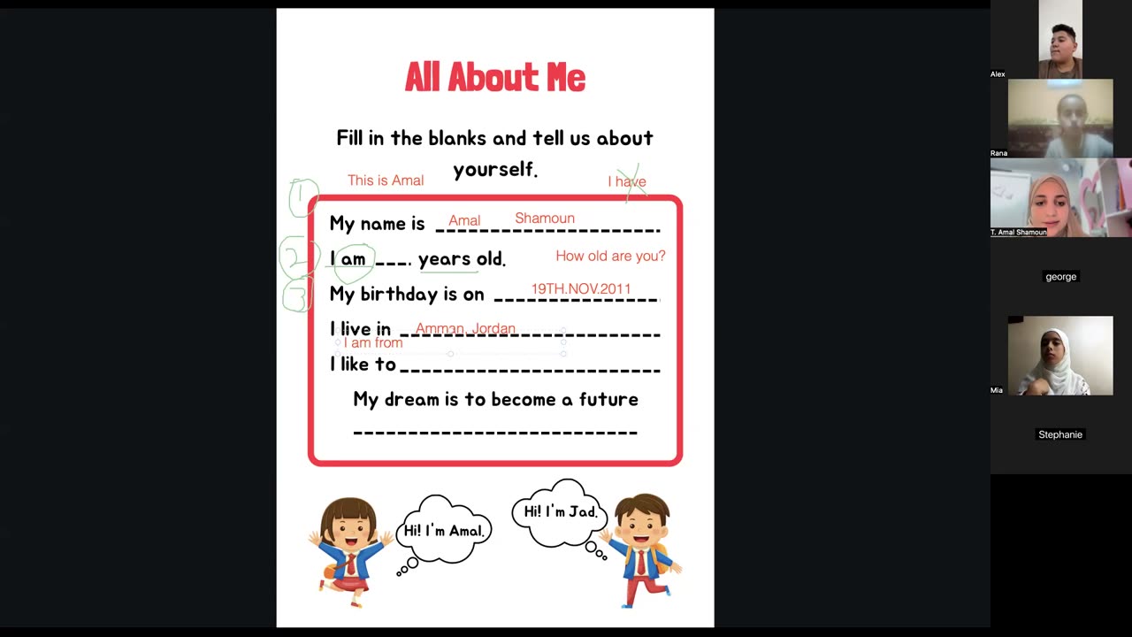 Introducing yourself Class (7)