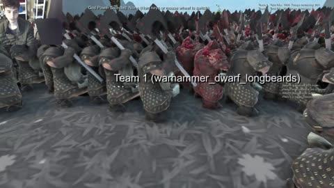 1,000 SpongeBob SquarePants VS 1,000 Dwarf Longbeards From Warhammer The Old World Series In Battle